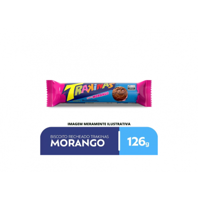 BISCOITO RECHEADO MORANGO TRAKINAS 126G